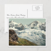 Eiger Glacier, Bernese Oberland,スイスヴィンタ ポストカード (正面/裏面)