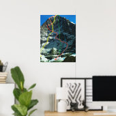 Eiger、Jungfrau登山のルート ポスター (ホームオフィス)