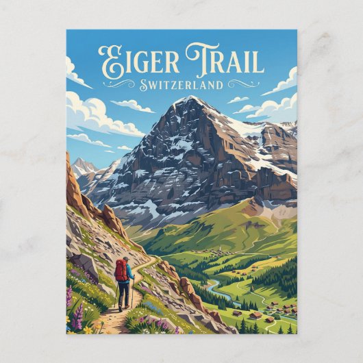 Eiger Switzerland ポストカード (正面)