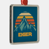 Eiger Switzerland Retro Turquoise メタルオーナメント (右)