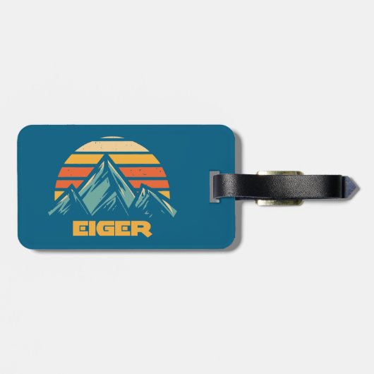 Eiger Switzerland Retro Turquoise ラゲッジタグ (裏面横)