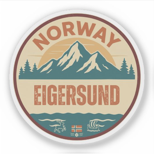 Eigersund, Norge Norway シール (正面)