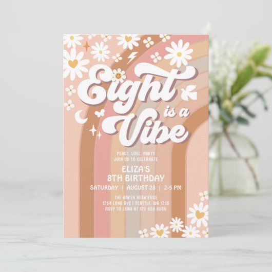 EIGHTヴィベ誕生日招待状ヒッピー誕生日 招待状 (スタンド正面)