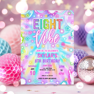 Eightヴィーベネオングロー8th誕生日パーティー 招待状