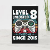 Eight 8yr Bday Son Boy Funny Gamer 8th 8 Year Old  カード (正面)