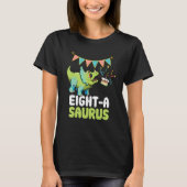 Eight a saurus Dinosaur Cute Kiddo Triceratops Tシャツ (正面)