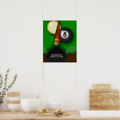 Eight Ball Pool and Billiards パーソナライズされた ポスター (キッチン)