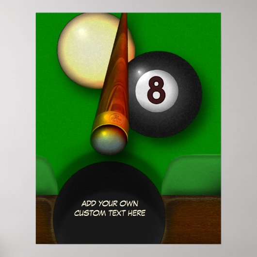 Eight Ball Pool and Billiards パーソナライズされた ポスター (正面)