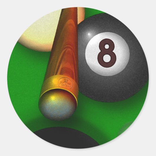 Eight Ball Pool and Billiards ラウンドシール (正面)