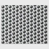 Eight Ball Y2K Snooker Black and White  ラッピングペーパー (フラット)