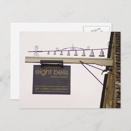Eight Bells Pub Sign Postcard ポストカード (正面/裏面)