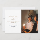 Eight Hanukkah Nightsフォトホリデーカード シーズンカード (裏面)