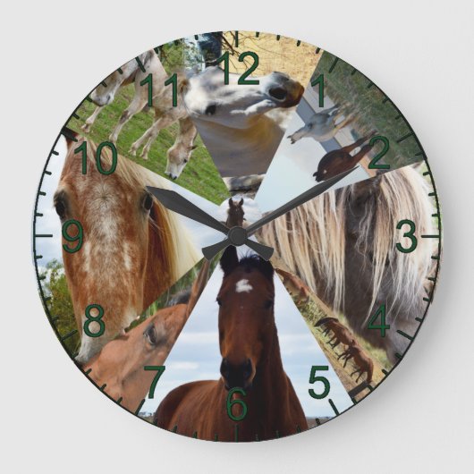 Eight Horse Triangle, Wall Clock ラージ壁時計 (正面)