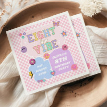 Eight Is A Vibe プレッピーパッチ 8歳の誕生日パーティー