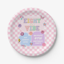 Eight Is A Vibe 名門私立校風の Patch 8th Birthday Party