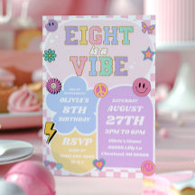 Eight Is A Vibe 名門私立校風の Patch 8th Birthday Party
