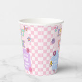 Eight Is A Vibe 名門私立校風の Patch 8th Birthday Party 紙コップ (右)