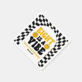 Eight Is A Vibe Retro Eighth 8th Birthday Party スタンダードカクテルナプキン (角)