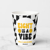 Eight Is A Vibe Retro Eighth 8th Birthday Party 紙コップ (裏面)