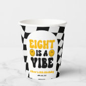 Eight Is A Vibe Retro Eighth 8th Birthday Party 紙コップ (正面)