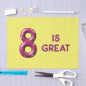 Eight is Balloon 素晴らし Number誕生日 薄葉紙 (クラフト)