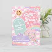 Eight Is Great Cloud Rainbow Disco 8th Birthday 招待状 (スタンド正面)