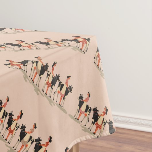 Eight Maids A Milking Cut-Out Stencil-Style 3 テーブルクロス (インサイチュ)