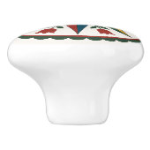 Eight-Ptスターフラワーペンシルバニアオランダ16進ノブ セラミックノブ (側面)