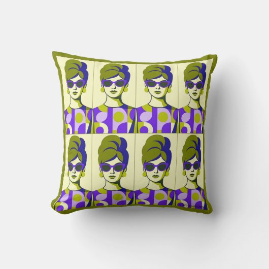 Eight Shades of はっきりした.16 x 16インチ クッション (正面)