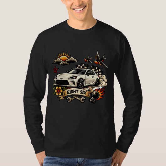 Eight Six Long Sleeve – House of Hachi Tシャツ (正面)