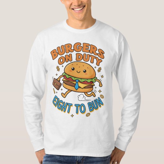 Eight to Bun – Fast Food Work Mode Tシャツ (正面)
