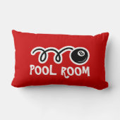 eightballのプリントが付いているプールルームの装飾用クッション ランバークッション (裏面)
