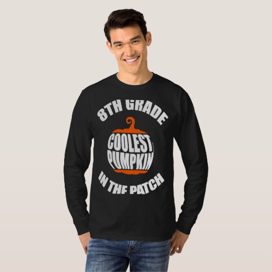 Eighth 8th Grade Coolest Pumpkin In The Patch Kids Tシャツ (正面フル)
