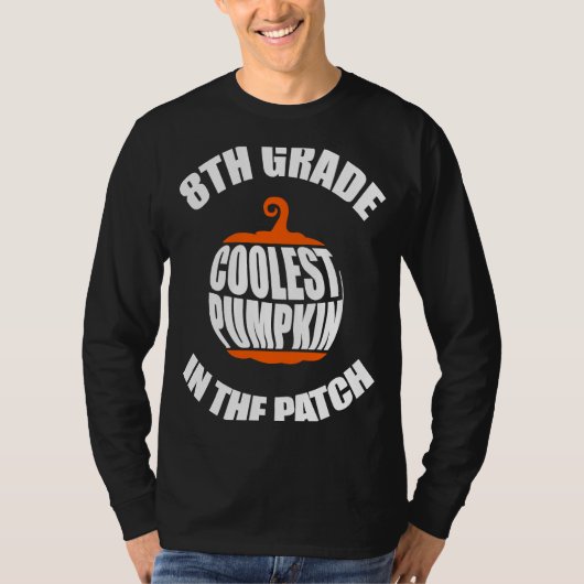 Eighth 8th Grade Coolest Pumpkin In The Patch Kids Tシャツ (正面)