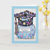 Eighth Grade Graduation Mostly Blue カード (黄色い花)