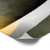 Eighties Retro Mustard Yellow and Grey Abstract Cu ポスター (角)