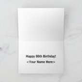 Eightieth誕生日1933のカード カード (内部)