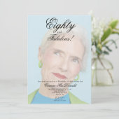 Eighty and Fabulous Photo 80th Birthday Party 招待状 (スタンド正面)