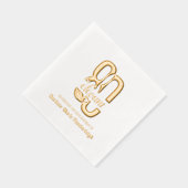 Eighty & Elegant 80th Birthday Gold 箔ナプキン (右)