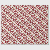 Eighty & Elegant 80th Birthday Ruby Red Gift ラッピングペーパー (フラット)