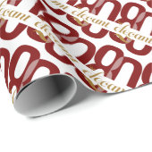 Eighty & Elegant 80th Birthday Ruby Red Gift ラッピングペーパー (ロールコーナー)
