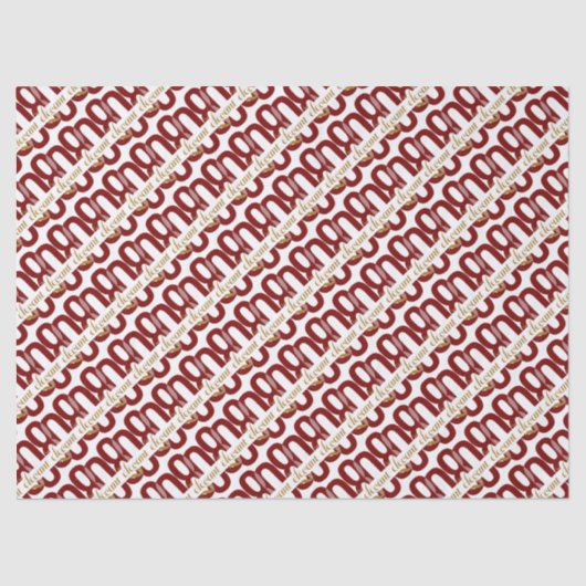 Eighty & Elegant 80th Birthday Ruby Red Gold  薄葉紙 (正面)