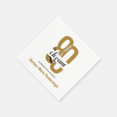 Eighty & Elegant Gold Black 80th Birthday Party スタンダードカクテルナプキン (角)