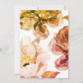 Eighty & Elegant Red Gold Floral 80th Birthday 招待状 (裏面)