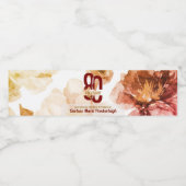 Eighty & Elegant Ruby Red Gold 80th Birthday ペットボトルラベル (シングルラベル)