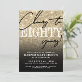 Eighty Gold 80th Birthday Party 招待状 (スタンド正面)