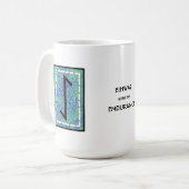 Eihwaz Rune Mug – 持久力！ コーヒーマグカップ (正面左)
