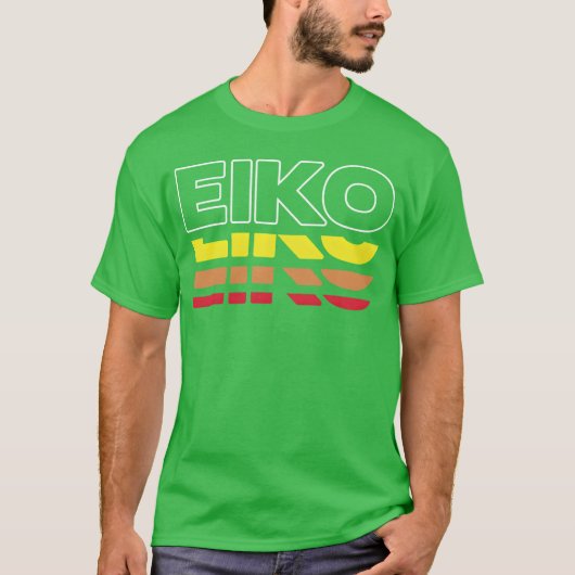 Eiko ファーストネーム 面白い ヴィンテージ 夕日 Eiko ビンテージ Tシャツ (正面)