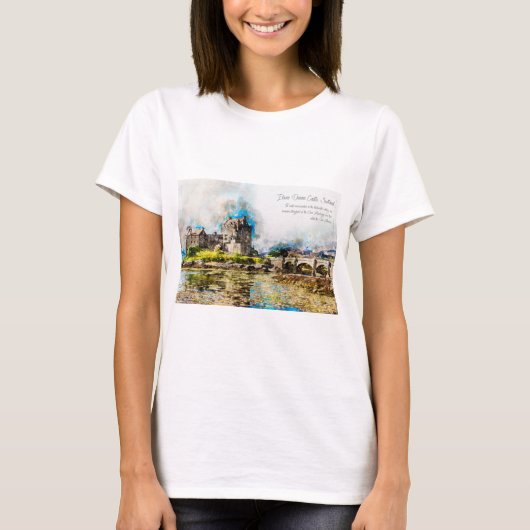 Eilean Donan Castle Aquarell Tシャツ (正面)