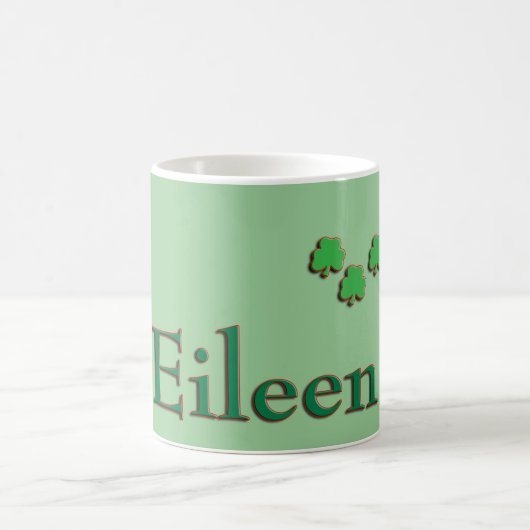 Eileenのアイルランド人の名前 コーヒーマグカップ (中央)